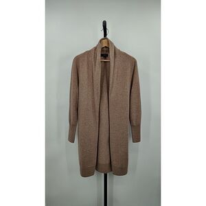 Quince Women Mongolian Cashmere Duster Cardigan Sweater Oatmeal Sleeved Top S